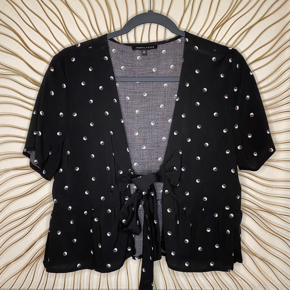 Kendall & Kylie Tie Front Crop Top